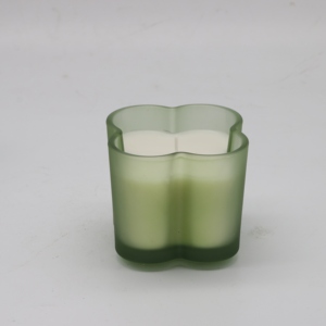 Stoples kaca transparan berbentuk bunga untuk lilin wangi untuk menampilkan dan menikmati aroma favorit Anda