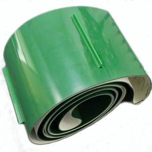 רצועת מסוע PVC ירוקה אינסופית לתעשייה קלה עם תפסים - Product Image 2