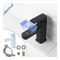 Robinet de bassin d'eau chaude et froide intelligent personnalisé Robinet de chauffage électrique instantané Affichage de la température Robinet de bain de bassin de salle de bain