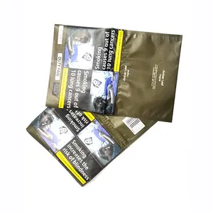 Custom rolling tobacco bag amber leaf packaging zip lock bag with zipper golden leaf tobacco pouches