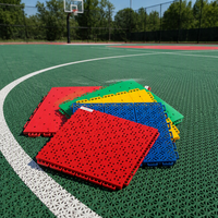 Dalles modulaires en PP à emboîtement pour sol suspendu sportif personnalisé, kit d'absorption des chocs pour patinoire à roulettes
