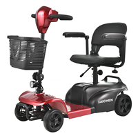 Scooters électriques tout-terrain Baichen de couleur rouge à 4 roues, classiques, intelligents, pour voyages en plein air, pour personnes handicapées