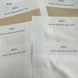 100% Combed Cotton sateen 400TC vải 80S * 80S Trọng lượng nhẹ đồng bằng nhuộm khách sạn tấm bộ đồ giường lanh nhà dệt đồng bằng chàng trai - Product Image 4