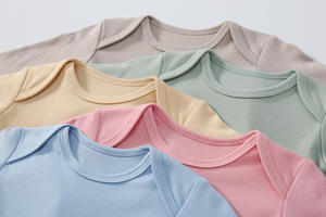 Grosir pakaian balita pakaian bayi Romper rajut bayi Romper katun bayi warna Solid Romper bayi Unisex - Product Image 3