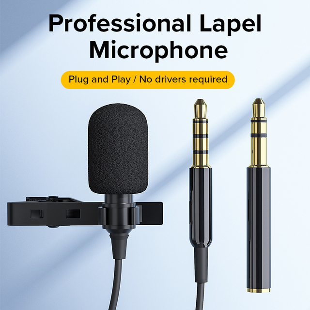 Wired Lavalier Clip Microphone Mini Portable Vlogging Kit for Live Streaming Interview Recording Equipment
