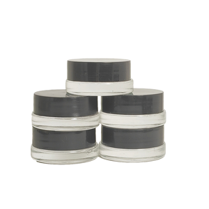 Wadah kosmetik stoples krim mata kaca dasar tebal profil rendah bulat 7ml dengan tutup putih/hitam - Product Image 5