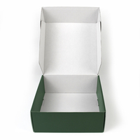 Boîte d'expédition en carton ondulé vert foncé personnalisée avec logo doré pour l'emballage de produits de literie domestique