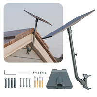 Support mural réglable en acier au carbone pour kit Starlink V4 avec revêtement en poudre noire