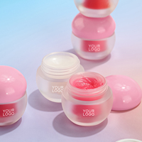 Vente en gros de masque de sommeil pour les lèvres vegan rose fraise petit baume à lèvres avec logo personnalisé soin des lèvres aromatisé aux fruits naturels de haute qualité mignon