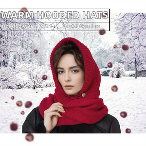 Gorros de Invierno para Mujer y Hombre, Unisex, Cálidos, con Capucha y Bufanda, Gorro de Punto con Diseño de Personajes y Tejido Común - Product Image 2