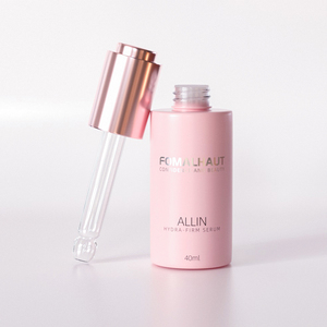 Bomba de prensa rosa cuentagotas de vidrio 1oz embalaje de botella de aceite facial con <span class=keywords><strong>ventana</strong></span> transparente - Product Image 4