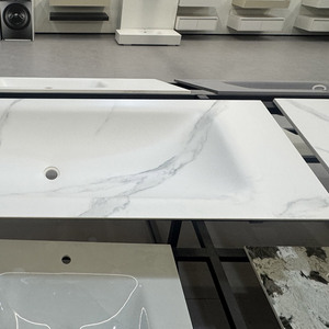 Lavabo de Piedra Sinterizada Premium Termoformado con Borde Delgado, Lavabo Integrado de Una Pieza para Encimera, Ideal para Compradores de Gran Volumen - Product Image 3