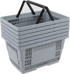 Cesto della spesa <span class=keywords><strong>in</strong></span> <span class=keywords><strong>plastica</strong></span> nera resistente da 28L con manici <span class=keywords><strong>in</strong></span> <span class=keywords><strong>plastica</strong></span> - Product Image 2