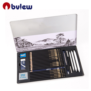 <span class=keywords><strong>Set</strong></span> Professionale di Matite a Carboncino per Schizzi con Gomma, Temperino e Altri Accessori - Product Image 1