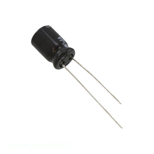 Condensateur à traversée de circuit (TH) en aluminium, 100 µF, 20 %, 16 V, radial, référence UVP1C101MPD1TD, de la marque Manufacturer Channel - Product Image 1