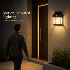 Lampe murale solaire extérieure à capteur, éclairage LED étanche pour cour, balcon et jardin, lumière d'ambiance - Product Image 3