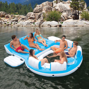 Personnalisé PVC 6 7 personnes île flottante gonflable tropicale à Tahiti île flottante pour piscine gonflable pour 10 personnes - Product Image 2