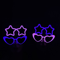 T-Worthy New LED Lunettes EL en forme de coeur Décorations de fête d'Halloween lumineuses pour le festival de musique Disco et Noël
