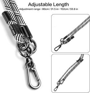 Dragonne universelle réglable en alliage de polyester pour téléphone, bracelet de poignet, sangle de transport croisée, attache pour appareil photo, porte-clés, 8 mm, toutes saisons - Product Image 2