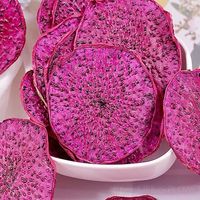 Tranches de fruit du dragon rouge séchées à l'air chaud, chips de pitaya rouge séchées naturelles pour la préparation de boissons aux fruits, matière première en vrac, vente en gros
