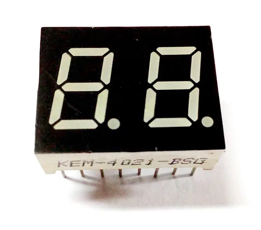 Hete Verkoop 0.4 Inch 2 Cijferige Blauwe Kleur 16 Pin 7 Segment Led Display Houkem-4021-A/Bb 16Pins