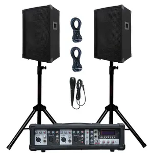 Profession elles Audio 1000W 2 X12 "Subwoofer PA-Lautsprechers ystem TWS Karaoke-Sets 4-Kanal-Mixer Sound box Bocina Parlant