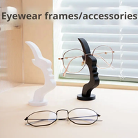 Support de lunettes créatif et moderne en forme de visage, support de bureau au design irrégulier, motif uni, simple et amusant