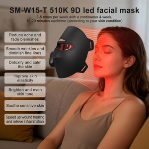 Masque facial LED Bonliter, thérapie par lumière rouge et infrarouge proche, appareil pour le <span class=keywords><strong>visage</strong></span>, 660 nm 850 nm, thérapie par la lumière, masque de beauté en silicone LED - Product Image 1