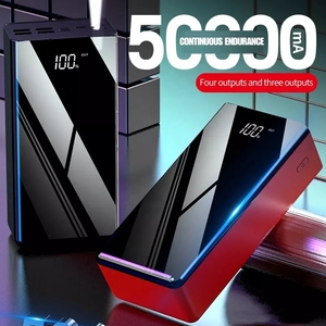 เครื่องชาร์จพกพาสำหรับเดินทางกลางแจ้งแบบ USB ความจุสูง 4 พอร์ต 50000mah พาวเวอร์แบงค์ 40000mah 30000mah สำหรับแล็ปท็อป พร้อมไฟส่องสว่าง - Product Image 3
