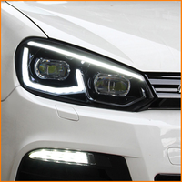 Pour VW Golf 6 MK6 5k1, ensemble de phares LED, style MK8, lentille de projecteur double Bi-LED, clignotant séquentiel, DRL, plug and play, 2009-2012