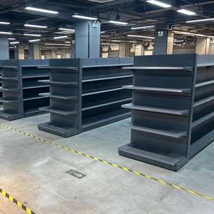 Estanterías <span class=keywords><strong>de</strong></span> Mercado Góndola Color Gris Oscuro, Tamaño Personalizado <span class=keywords><strong>de</strong></span> Fábrica PFT, <span class=keywords><strong>para</strong></span> Minimercado - Product Image 2