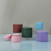 Pots en verre givré pour crème de soin de la peau, contenants d'emballage cosmétique, 5 ml, 10 ml, 30 ml, 50 ml, 100 ml, avec couvercle