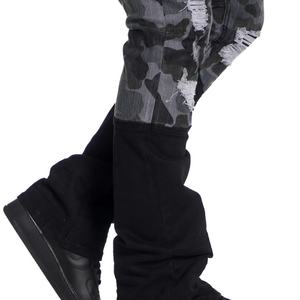 Jeans empilés Urban Star personnalisés ShanLai / Jeans en denim droits de style streetwear OEM - Product Image 4