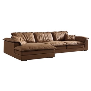 Italian Style Fabric <b>Sofa</b> Straight Line Three Seater Modern Minimalist Upholstered Foam Filling Living Room Furniture - Product Image 4