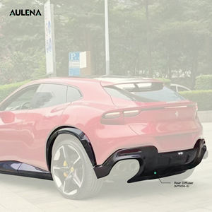 Aulena OEM Kit corpo in carbonio a secco in fibra canard anteriori e al labbro centrale passaruota laterali gonne posteriori diffusore - Product Image 4