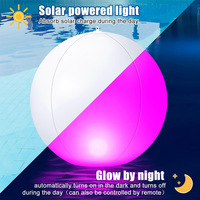 Boules de lumière flottantes gonflables à énergie solaire à LED RVB transfrontalières pour piscine et jardin et pelouse Lumières RVB à changement de couleur pour l'extérieur