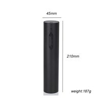 Ensemble d'ouvre-bouteille électrique en acier inoxydable et plastique rechargeable par USB, tire-bouchon automatique 4-en-1, portable, fonctionne sur piles
