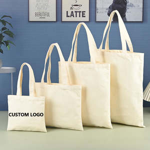 Wholesale <b>Canvas</b> Customizable Printed Logo Women's <b>Canvas</b> <b>Bag</b> with Zipper Customized Cotton <b>Canvas</b> <b>Shopping</b> <b>Bag</b> - Product Image 1