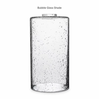 Abat-jour cylindrique en verre soufflé à la main de 35 mm à ouverture supérieure, en verre sodocalcique, moderne et écologique, pour lustre de salle à manger