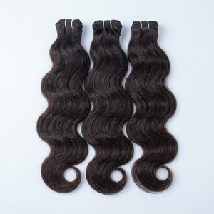 Extensions de cheveux naturels Grade 12A, prix compétitif, personnalisables, cheveux indiens vierges Remy ondulés Water Wave, 100g, tissage machine - Product Image 1
