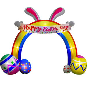 Arco Inflable de Conejo de Pascua de 3 Metros con Luces LED para Decoración de Jardín, Tienda, Centro Educativo y Fiestas - Product Image 1