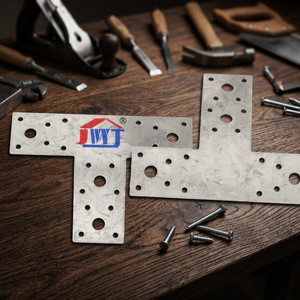 Plaques de jonction plates en T en gros à <span class=keywords><strong>prix</strong></span> compétitif, équerres structurelles pour la décoration des murs et des sols, galvanisées à chaud - Product Image 1