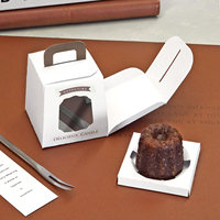 Boîte d'emballage haut de gamme pour cannelés avec fenêtre transparente, idéale pour pâtisseries, desserts, usage commercial et stockage