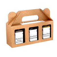 Boîte Cadeau Personnalisée en Papier Kraft Brun avec Poignée, en Carton Pelliculé pour Bouteilles de Miel et Pots de Confiture – Solution d'Emballage Élégante