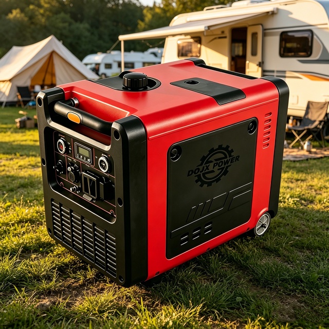 Durable Silent Inverter Gasoline Generator 6kW, Portable Outdoor Emergency Power Station, Single Phase Household Backup Power
