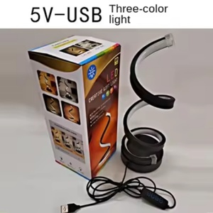 Lampe de table serpentine moderne et simple avec alimentation USB LED réglable, boîte en plastique, éclairage domestique, vente en gros d'usine - Product Image 5