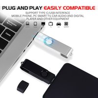 Unidad Flash USB Giratoria OTG 3 en 1, 2 en 1, USB 2.0, 3.0, 128 GB, 64 GB, 32 GB, 16 GB, 4 GB, Pendrive, 8 GB, Unidad de Memoria Dual para Teléfono Celular, Nueva