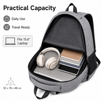 Sac à dos pour ordinateur portable Oxford, sac d'affaires pratique, sac à dos de voyage léger pour les trajets quotidiens, le travail au bureau et les courts voyages en plein air