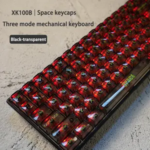Teclados para juegos XK100B, 100 teclas, Teclado mecánico de tamaño completo con cable, 26 RGB, retroiluminado con interruptor, teclados Gamer para Windows - Product Image 6