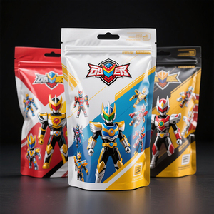 Paquete de embalaje de bloques de construcción de dulces impreso personalizado bolsa de plástico con sello trasero Mylar juguete caja ciega bolsa con cremallera - Product Image 5